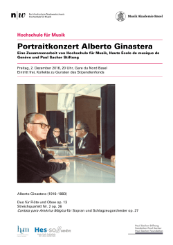 Portraitkonzert Alberto Ginastera