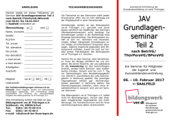 JAV Grundlagen Teil 2 ver.di BW Th&uuml;ringen e.V.
