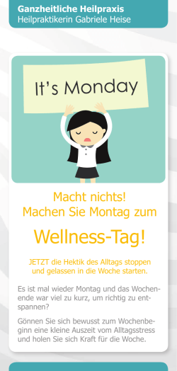 Immer montags - Heilpraxis Heise