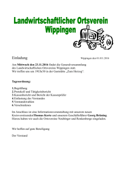 Einladung - Wippingen