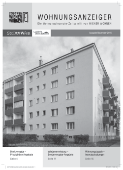 Wohnungsanzeiger, Stand