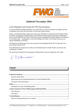 Infobrief November 2016 - FWG