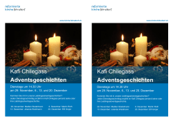 Flyer Adventsgeschichten - Reformierte Kirche Fehraltorf