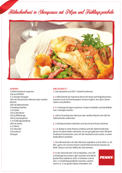 H&auml;hnchenbrust in Sherrysauce mit Pilzen und