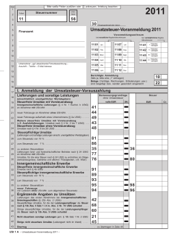 Umsatzsteuer-Voranmeldung 2011