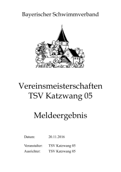vorläufige Meldeergebnis - TSV-Katzwang