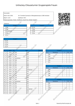 Druckansicht - MeinTurnierplan.de