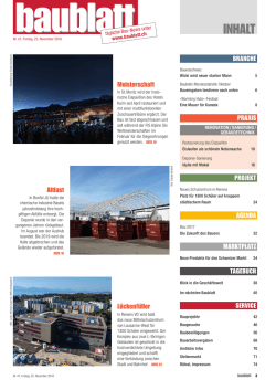 Inhalt: Baublatt 47