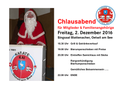 Chlausabend - Karate Kai Oetwil am See