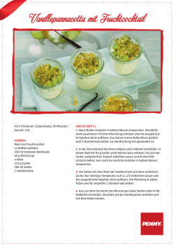 Vanillepannacotta mit Fruchtcocktail