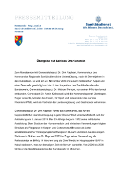 pressemitteilung - Sanitätsdienst Bundeswehr