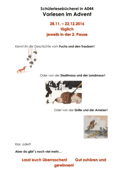 Vorlesen im Advent - Gymnasium Neutraubling