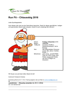 Chlausobig 2016 - Run Fit Thurgau