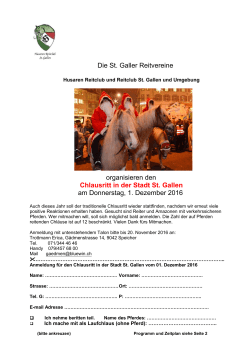 Die St. Galler Reitvereine organisieren den