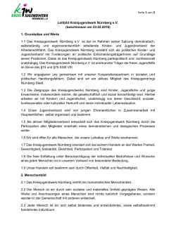 Seite 1 von 2 Leitbild Kreisjugendwerk Nürnberg e.V. (beschlossen