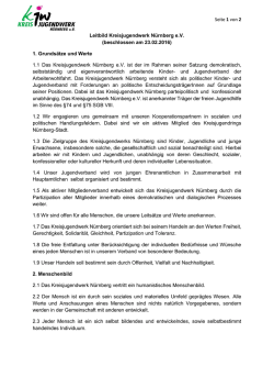 Seite 1 von 2 Leitbild Kreisjugendwerk Nürnberg e.V. (beschlossen