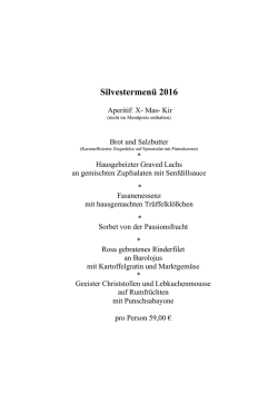 Silvestermenü 2008