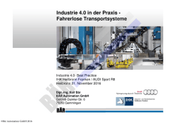 Industrie 4.0 in der Praxis - Fahrerlose Transportsysteme