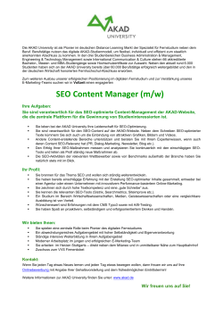 SEO Content Manager (m/w)