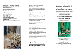 Instrumentenbaukurs - Jugendg&auml;stehaus Harz