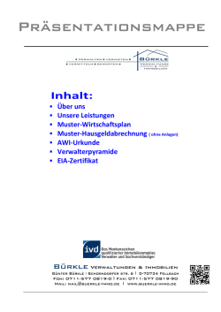 Downloaden Sie hier unsere Informationsmappe