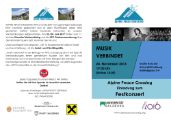 Musik verbindet - Alpine Peace Crossing