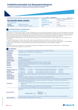 Produktinformationsblatt nach Wertpapierhandelsgesetz Duo