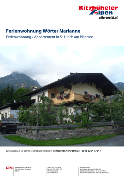 Ferienwohnung Wörter Marianne in St. Ulrich am Pillersee