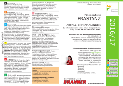 Abfuhrplan Frastanz - Marktgemeinde Frastanz