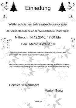 Einladung - Dessau