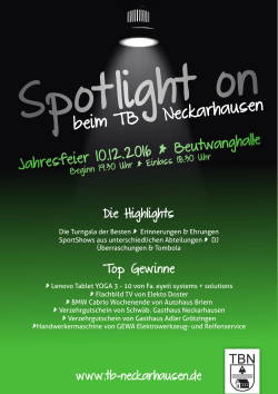 Jahresfeier am 10.12.