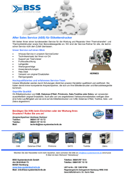 Hinweise - BSS Systemtechnik GmbH