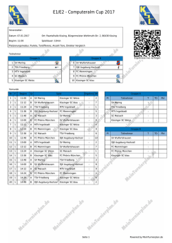 Druckansicht - MeinTurnierplan.de