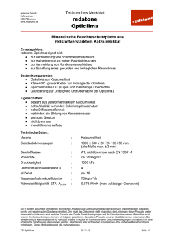 Technisches Merkblatt redstone Opticlima