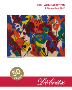 Highlight-Katalog der Jubil&auml;umsauktion als PDF - Kunst