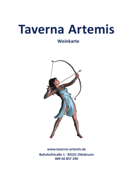 Weinkarte - im Artemis
