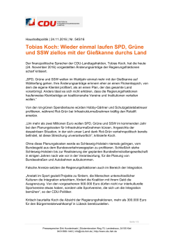 Tobias Koch: Wieder einmal laufen SPD, Grüne