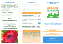 Programm zur III. Urbane Pflanzen Conferenz