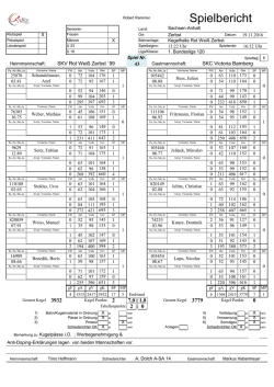 Spielbericht - SKC Victoria 1947 Bamberg