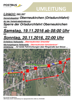 Verkehrsinfo Sperre Oberneukirchen 2011