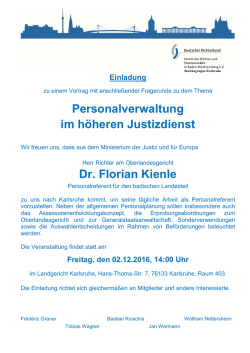 Einladung Personalreferent