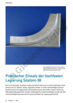 Praktischer Einsatz der hochfesten Legierung Silafont-38