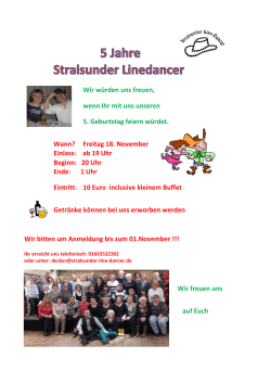 Einladung 5.Geburtstag - Stralsunder Line Dancer