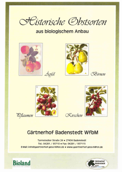 Historische Baumsorten - Umweltverein Gellersen