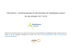 Informations- und Beratungstage der Berufskollegs der