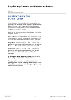 Informationen zur Schriftgr&ouml;&szlig;e: Regulierungskammer des