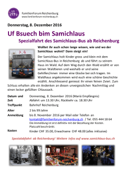 Uf Bsuech bim Samichlaus - FamilienForum Reichenburg