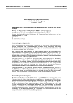 Drucksachen allgemein - Nieders&auml;chsischer Landtag