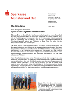 Sparkassen-Urgestein verabschiedet