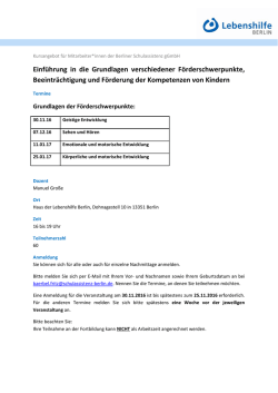 Einf&uuml;hrung in die Grundlagen verschiedener